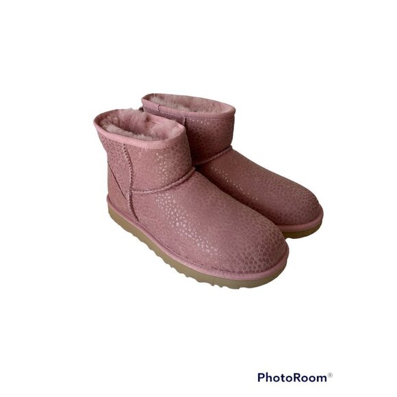 Ugg women's classic mini sparkle spots‎ boots pink 1120893 NEW - Picture 1 of 5